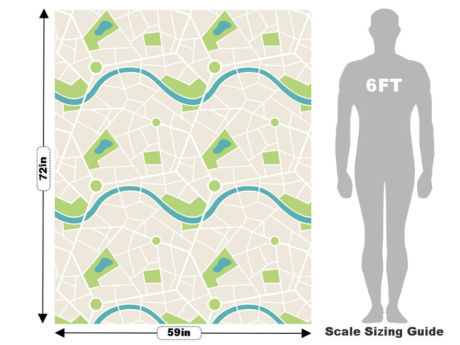 Town Map Mosaic Vehicle Wrap Scale~Rwraps Series 914 Town Map Mosaic Measurements~1