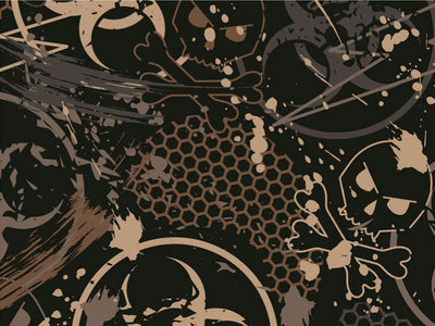 Toxic Brown Graffiti Vinyl Wrap Pattern~Rwraps Series 914 Digitally Printed Vinyl Wrap~0
