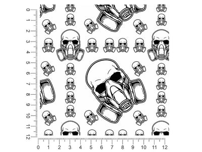 toxic fumes skull and bones 1ft x 1ft Craft Sheets