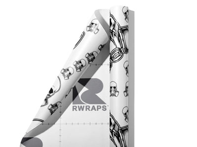Toxic Fumes Halloween Wrap Film Sheets~Rwraps Series 914 Toxic Fumes Halloween Scrolled Sheet~3