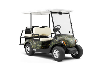 Toxic Green Graffiti Wrapped Golf Cart