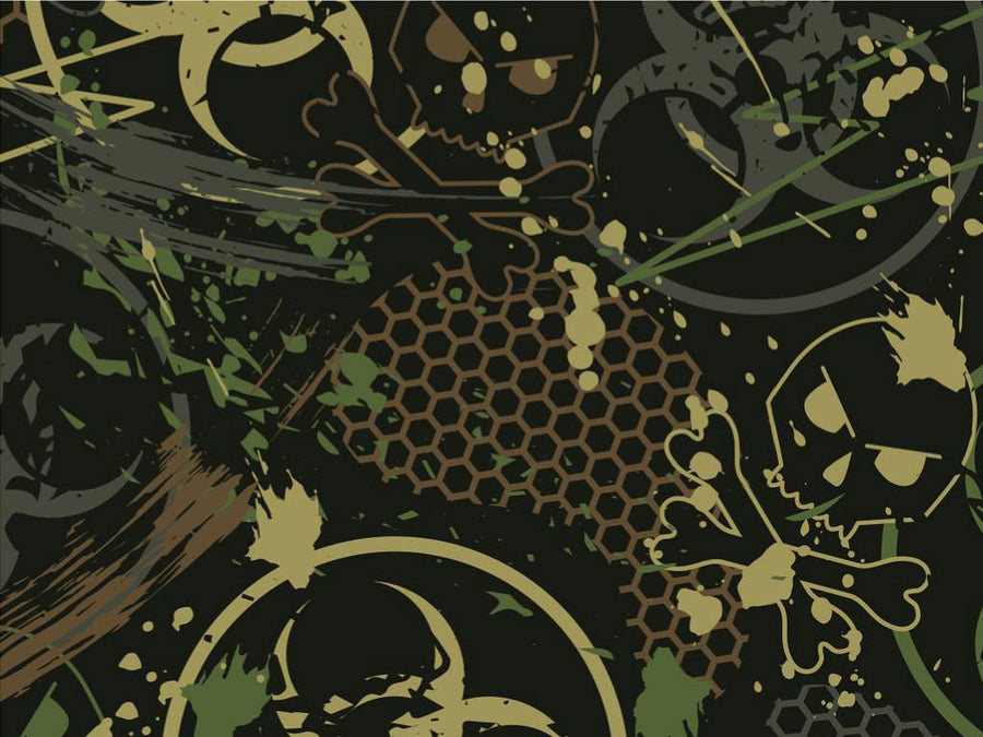 Toxic Green Graffiti Vinyl Wrap Pattern~Rwraps Series 914 Digitally Printed Vinyl Wrap~0