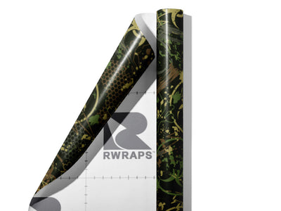 Toxic Green Graffiti Wrap Film Sheets~Rwraps Series 914 Toxic Green Graffiti Scrolled Sheet~4
