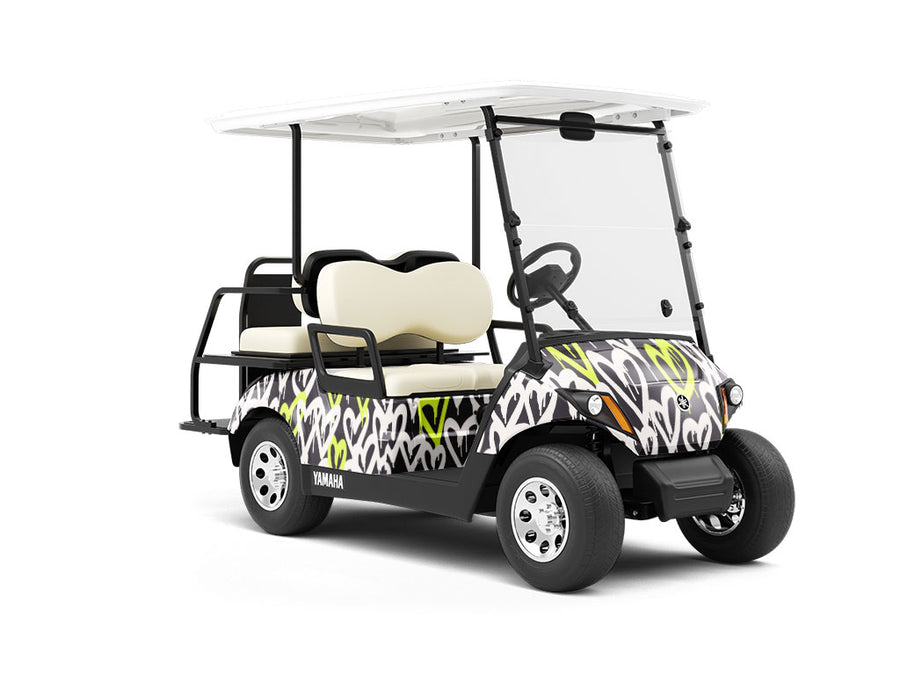 Toxic Health Graffiti Wrapped Golf Cart