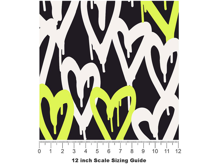 Toxic Health Graffiti Vinyl Film Pattern Size 12 inch Scale~Rwraps Toxic Health Graffiti Sizing Chart~3