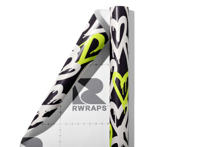 Toxic Health Graffiti Wrap Film Sheets~Rwraps Series 914 Toxic Health Graffiti Scrolled Sheet~4
