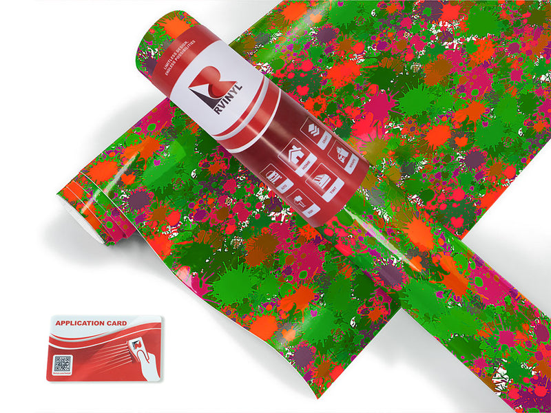 toxic sludge paint splatter Craft Vinyl Roll
