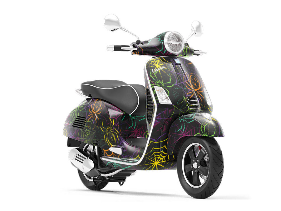 Toxic Spiders Graffiti Vespa Scooter Wrap Film