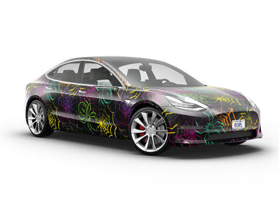 Toxic Spiders Graffiti Vehicle Vinyl Wrap