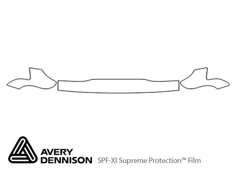 4runner Avery Dennison Clear Bra Hood Precut PPF Diagram