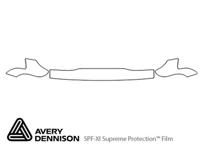 4runner Avery Dennison Clear Bra Hood Precut PPF Diagram