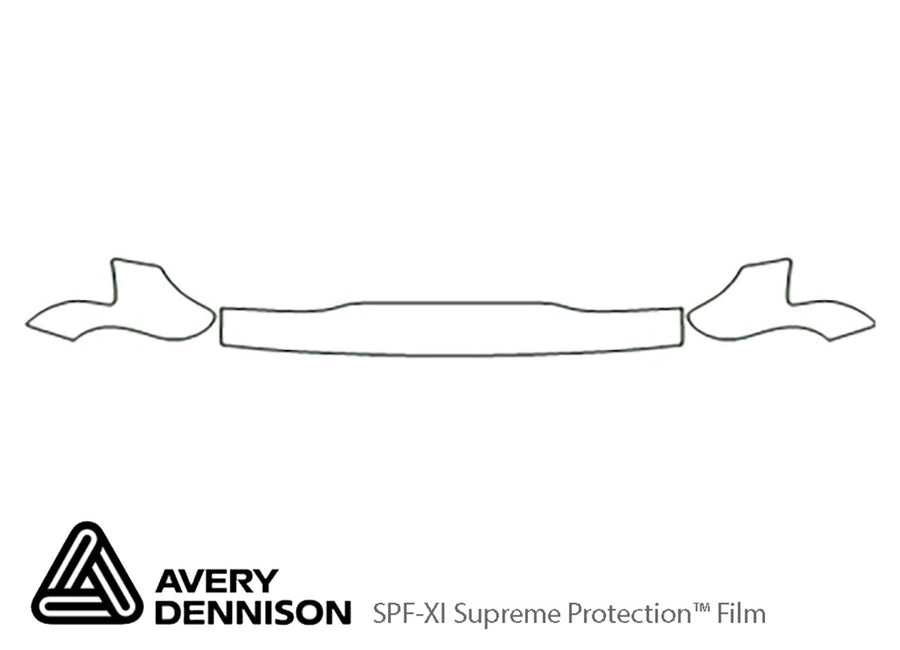 4runner Avery Dennison Clear Bra Hood Precut PPF Diagram