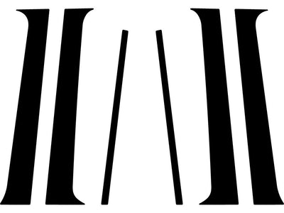 toyota 4runner 1990-1995 Matte Black Pillar Trim Diagram
