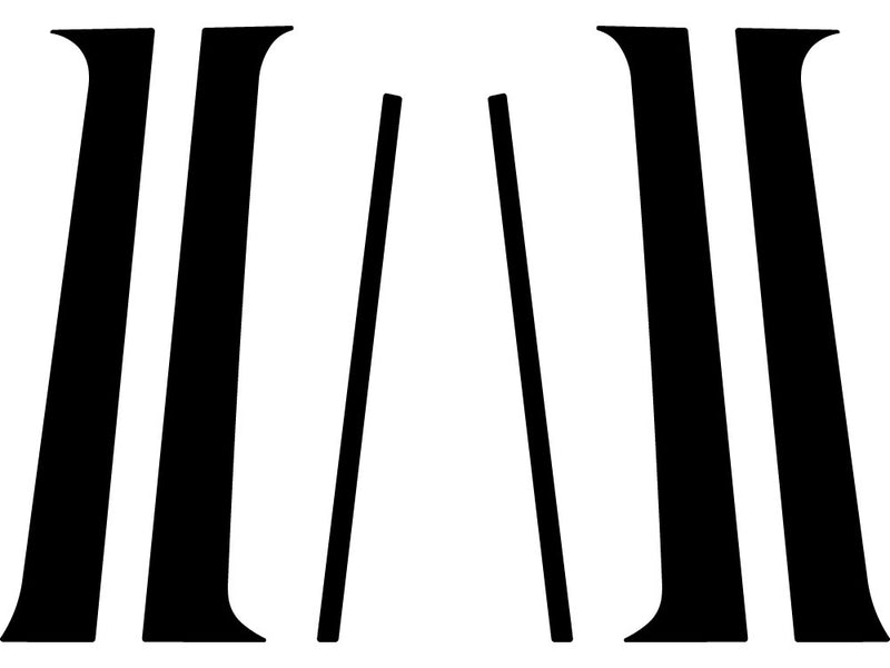 toyota 4runner 1990-1995 Brushed Aluminum Black Pillar Trim Diagram