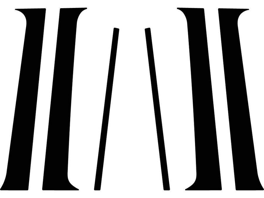 toyota 4runner 1990-1995 Brushed Aluminum Black Pillar Trim Diagram