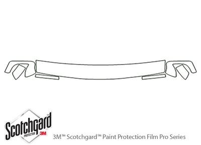 4runner 3M Clear Bra Hood Precut PPF Diagram