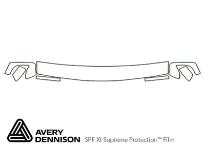 4runner Avery Dennison Clear Bra Hood Precut PPF Diagram