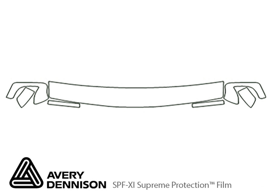 4runner Avery Dennison Clear Bra Hood Precut PPF Diagram