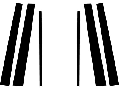 toyota 4runner 1996-2002 Matte Black Pillar Trim Diagram