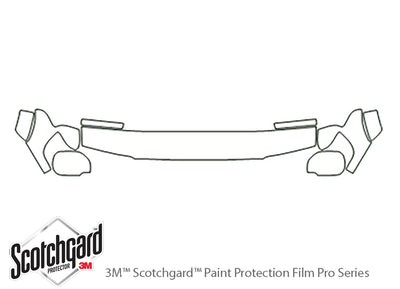 4runner 3M Clear Bra Hood Precut PPF Diagram