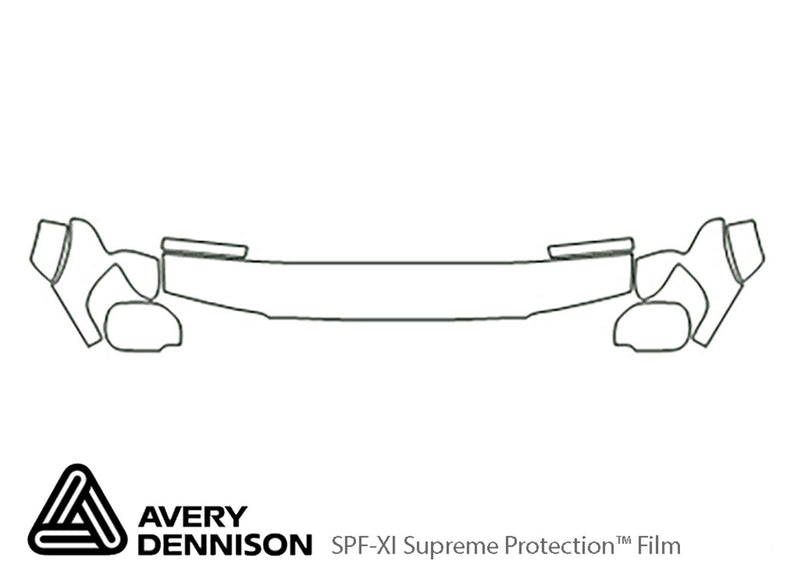 4runner Avery Dennison Clear Bra Hood Precut PPF Diagram