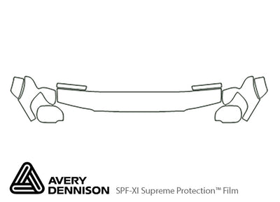 4runner Avery Dennison Clear Bra Hood Precut PPF Diagram