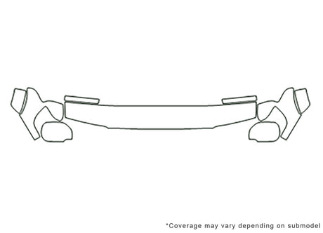 4runner 3M Clear Bra Hood Precut PPF Diagram