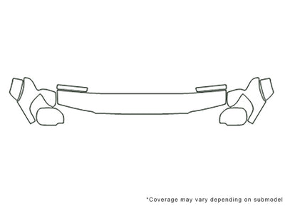 4runner Avery Dennison Clear Bra Hood Precut PPF Diagram
