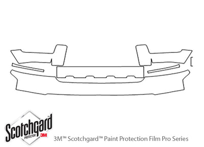 4runner 3M Clear Bra Bumper Precut PPF Diagram