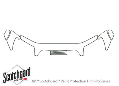 4runner 3M Clear Bra Hood Precut PPF Diagram