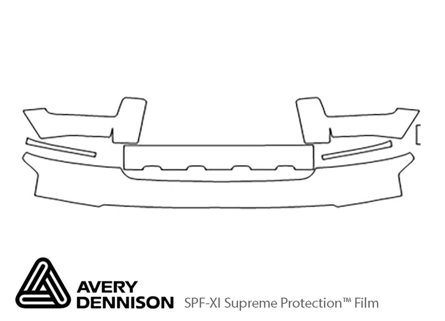 4runner Avery Dennison Clear Bra Bumper Precut PPF Diagram