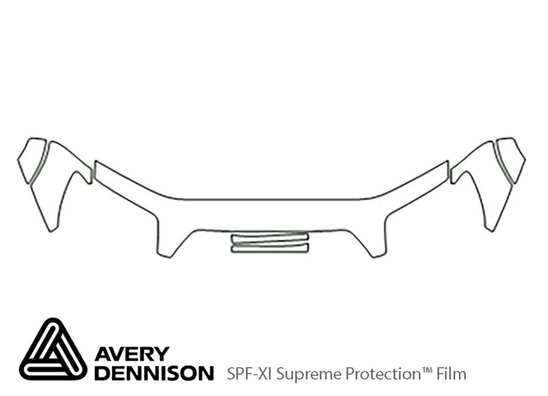 4runner Avery Dennison Clear Bra Hood Precut PPF Diagram