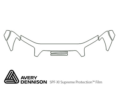 4runner Avery Dennison Clear Bra Hood Precut PPF Diagram