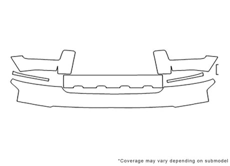 4runner Avery Dennison Clear Bra Bumper Precut PPF Diagram