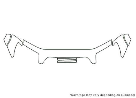 4runner 3M Clear Bra Hood Precut PPF Diagram
