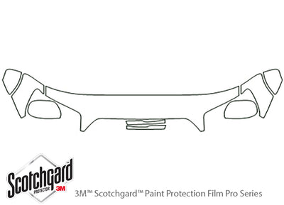 4runner 3M Clear Bra Hood Precut PPF Diagram