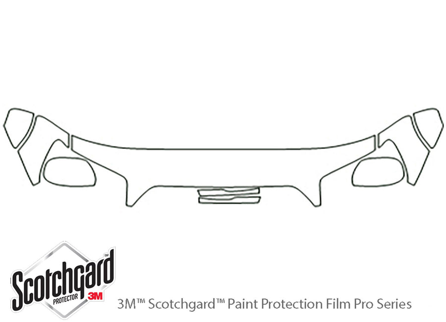 4runner 3M Clear Bra Hood Precut PPF Diagram
