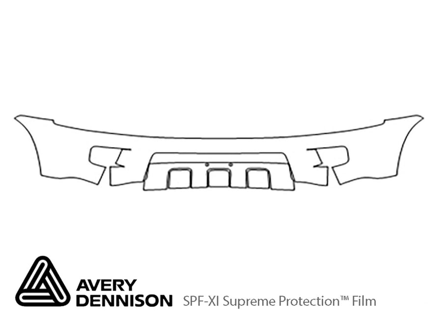 4runner Avery Dennison Clear Bra Bumper Precut PPF Diagram