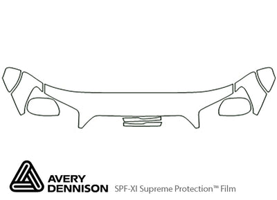 4runner Avery Dennison Clear Bra Hood Precut PPF Diagram