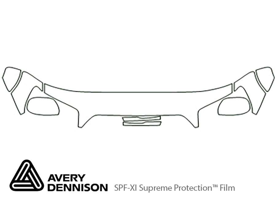 4runner Avery Dennison Clear Bra Hood Precut PPF Diagram