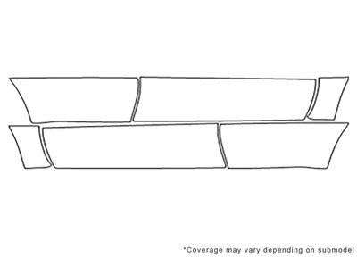 4runner 3M Clear Bra Door Cup Precut PPF Diagram