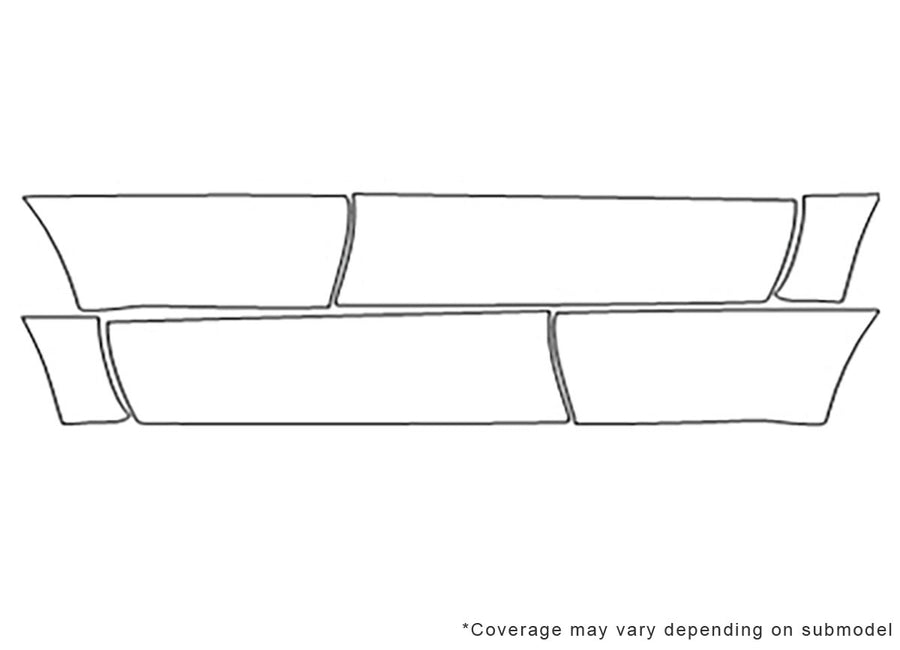 4runner Avery Dennison Clear Bra Door Cup Precut PPF Diagram
