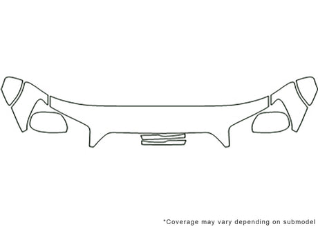 4runner 3M Clear Bra Hood Precut PPF Diagram