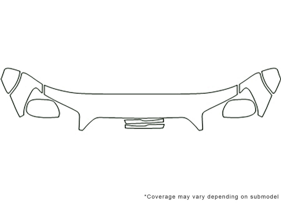 4runner 3M Clear Bra Hood Precut PPF Diagram