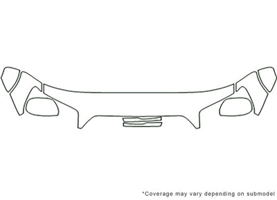 4runner Avery Dennison Clear Bra Hood Precut PPF Diagram