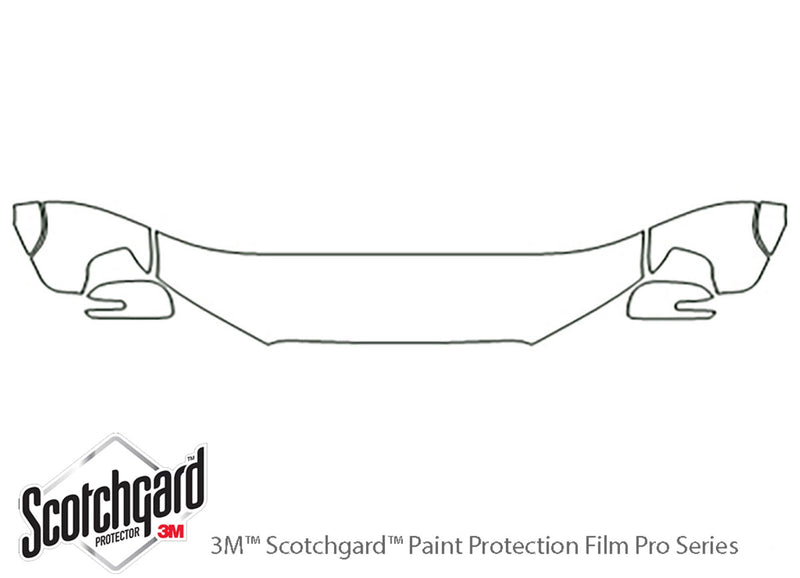 4runner 3M Clear Bra Hood Precut PPF Diagram