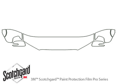 4runner 3M Clear Bra Hood Precut PPF Diagram