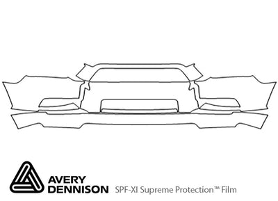 4runner Avery Dennison Clear Bra Bumper Precut PPF Diagram