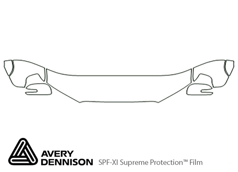 4runner Avery Dennison Clear Bra Hood Precut PPF Diagram