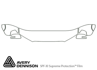 4runner Avery Dennison Clear Bra Hood Precut PPF Diagram
